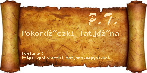 Pokoráczki Tatjána névjegykártya
